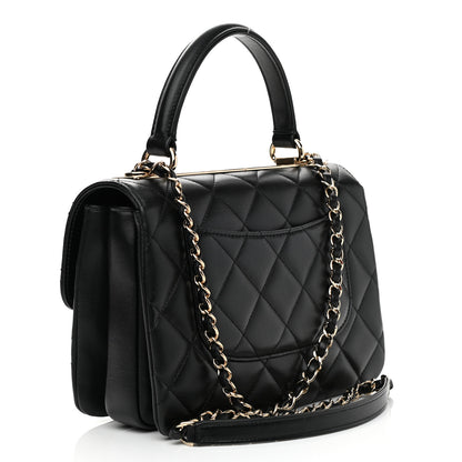 Chanel Lambskin Quilted Small Trendy CC Dual Handle Flap Bag Black 3 of 9