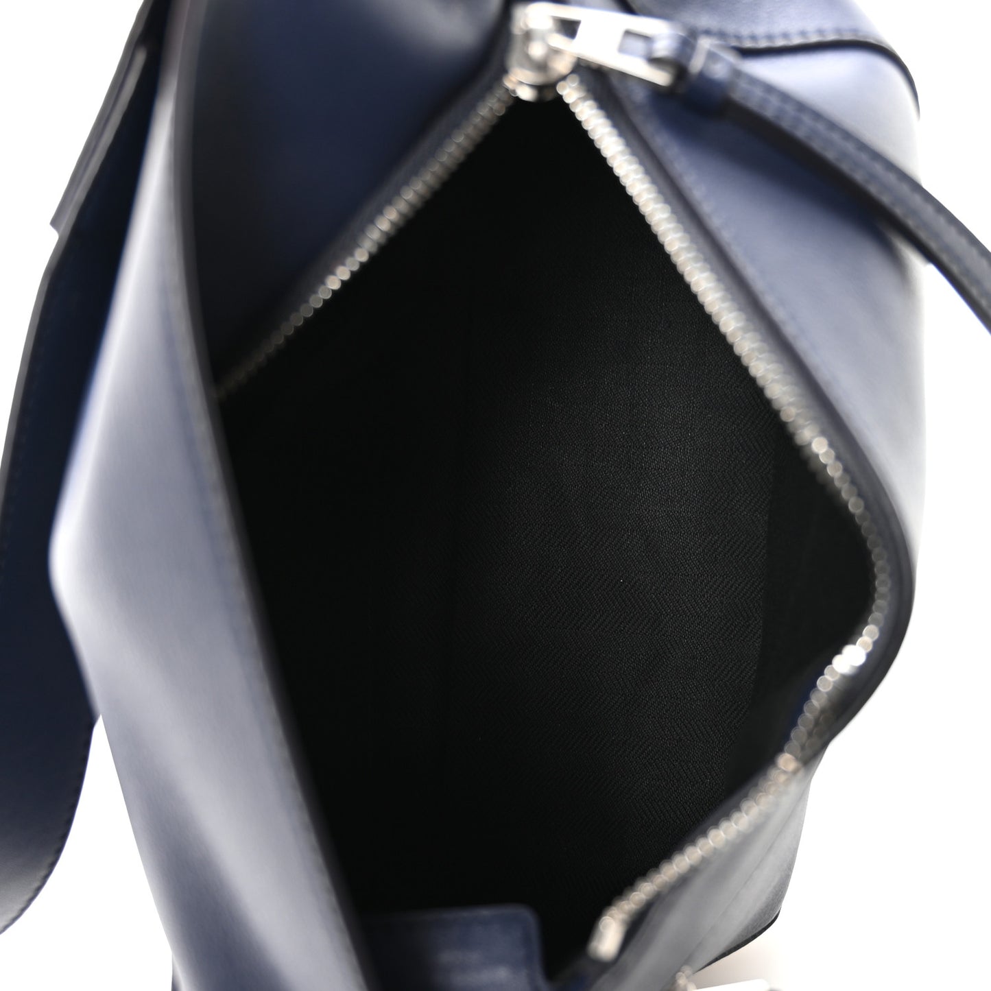 Calfskin Small Puzzle Edge Bumbag Navy Blue