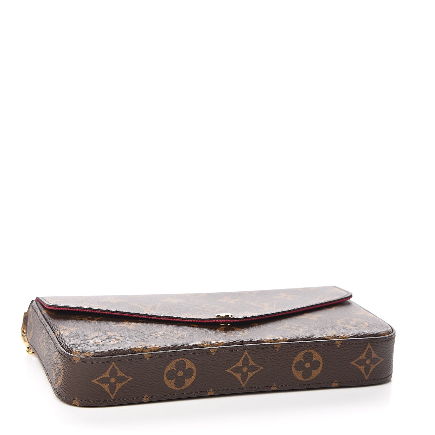 Monogram Pochette Felicie Chain Wallet Fuchsia