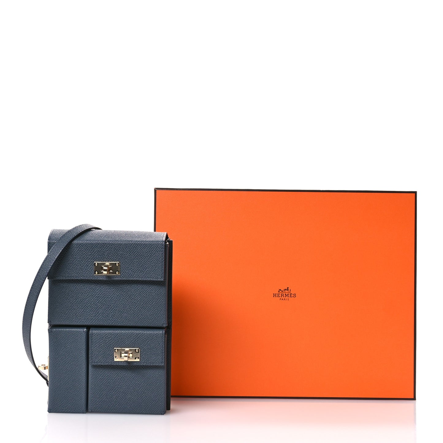 Epsom Kelly Multi Pocket Pochette To Go Gris Misty