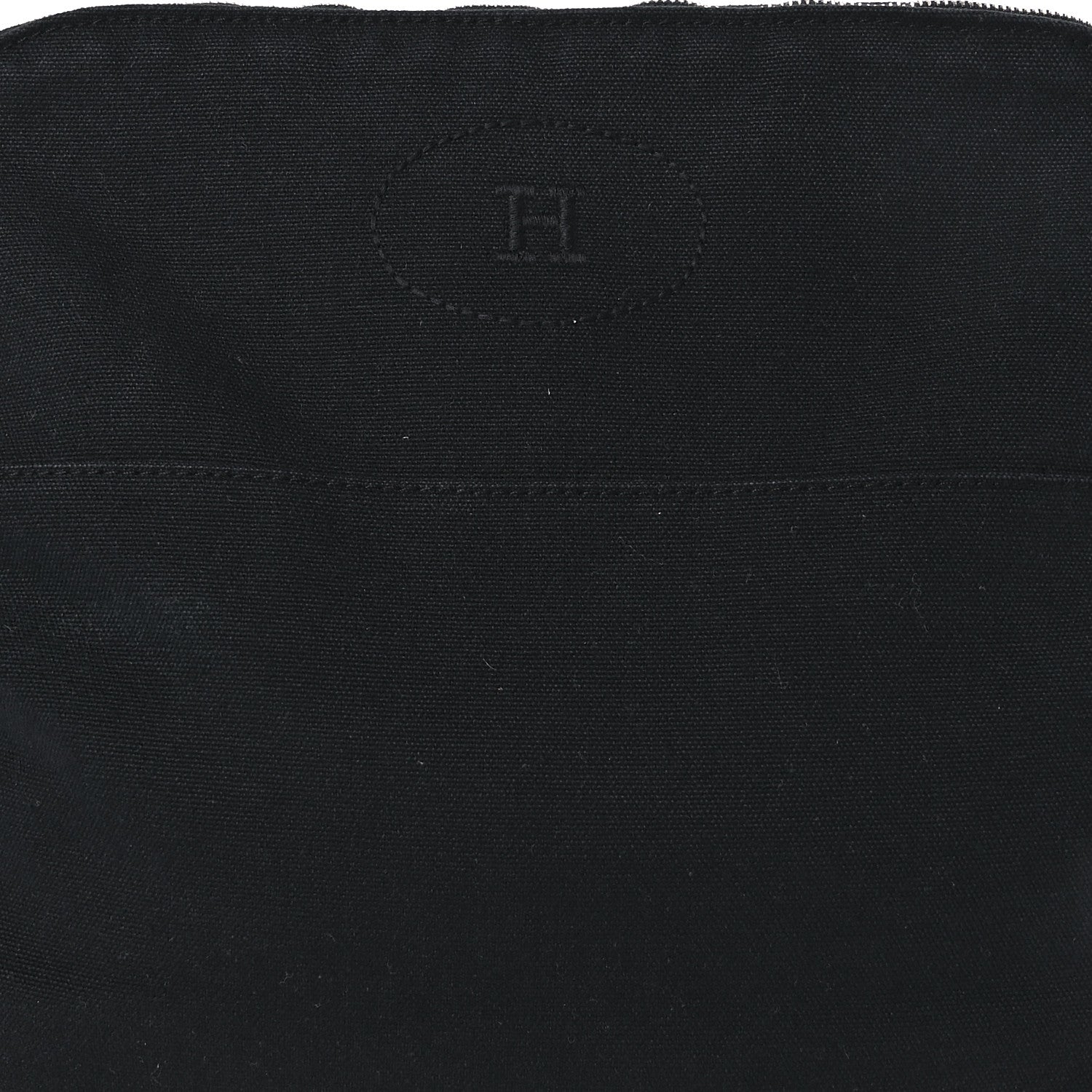 Hermes Cotton Canvas Bolide Travel Cosmetic Pouch Black 8 of 9