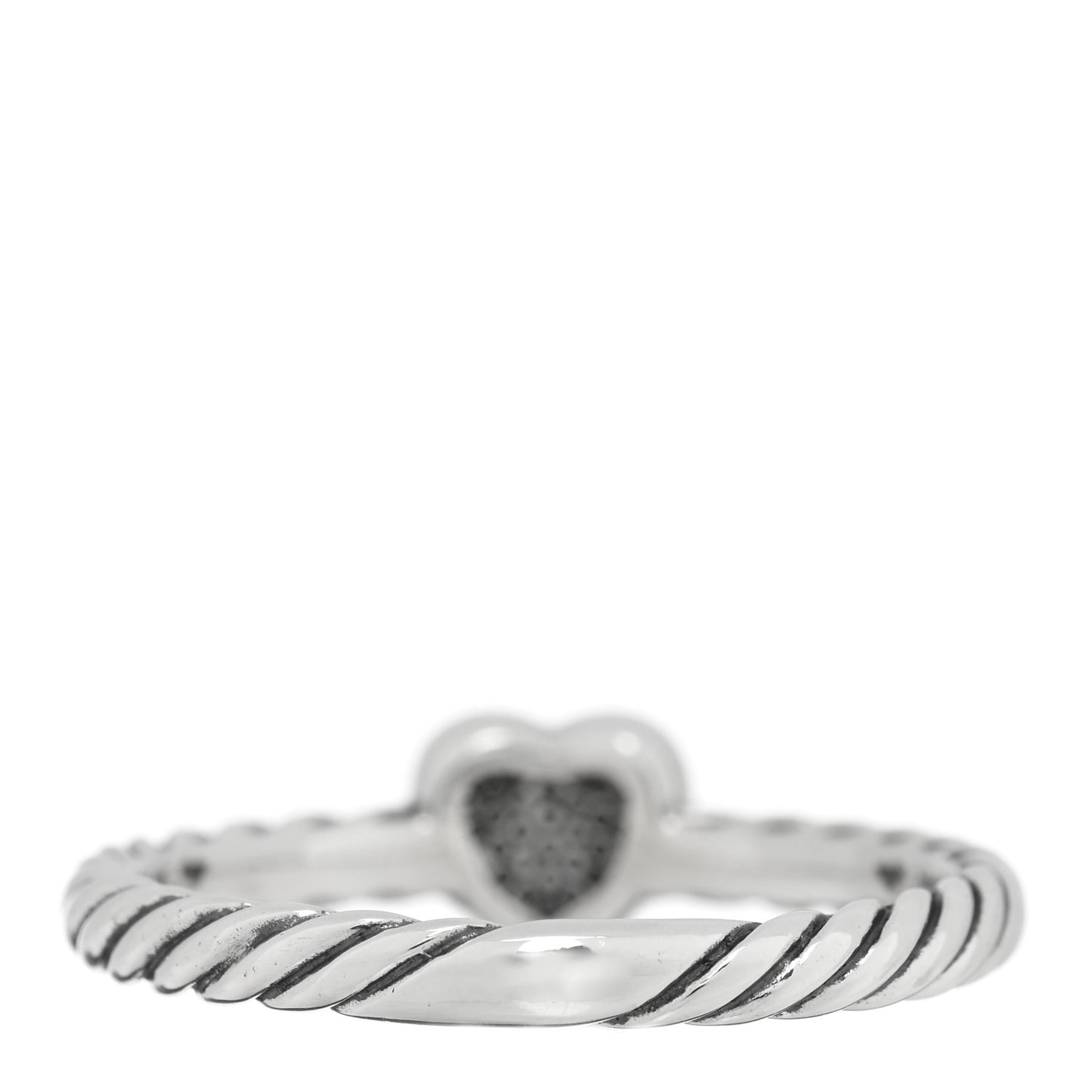 Sterling Silver Diamond Cable Classics Heart Ring 54 7