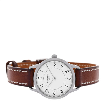 Hermes Stainless Steel Barenia 25mm Slim d'Hermes Quartz Watch Fauve 2 of 5