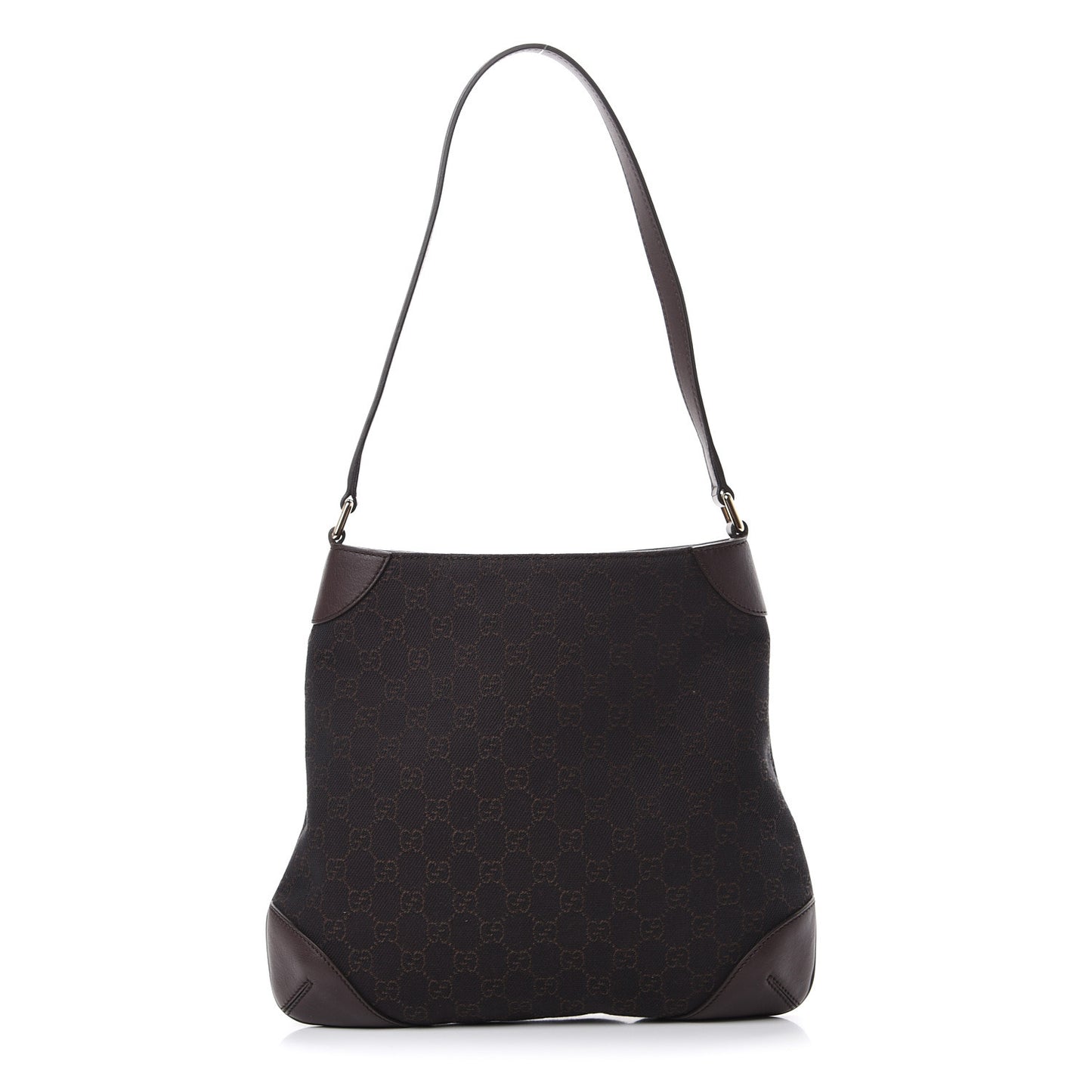 Monogram Signature Hobo Shoulder Bag Dark Brown
