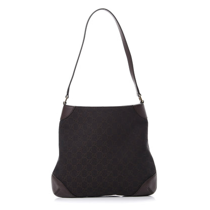 Gucci Monogram Signature Hobo Shoulder Bag Dark Brown 1 of 10