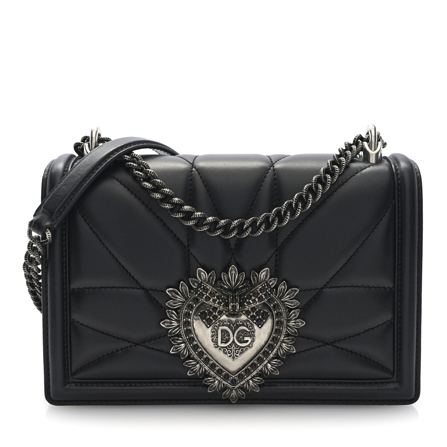 Nappa Medium Devotion Crossbody Bag Black