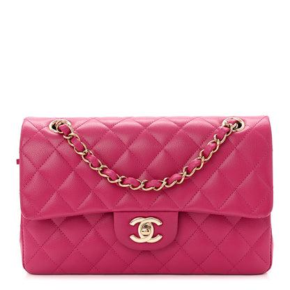 Chanel Caviar Quilted Small Double Flap Fuchsia 2 of 19