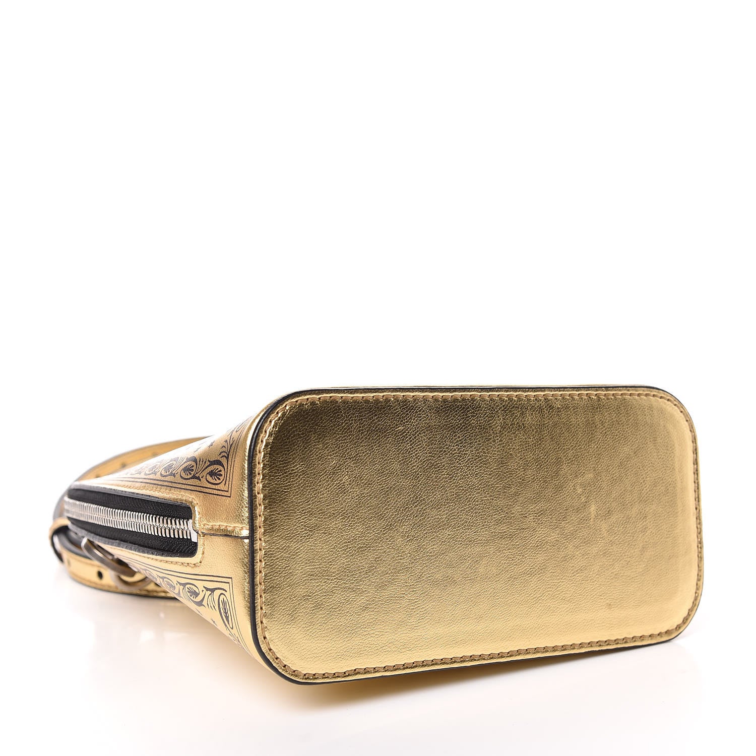 Gucci X SEGA Calfskin GUCCY Stars Mini Dome Shoulder Bag Gold 4 of 11