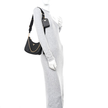 Prada Saffiano Lux Re-Edition 2005 Shoulder Bag Black 2 of 11