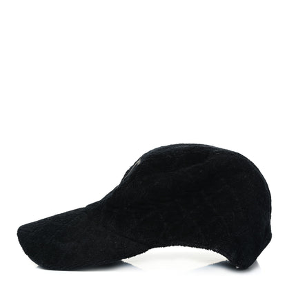 Chanel Terry Cotton CC Cap Hat M Black 3 of 9