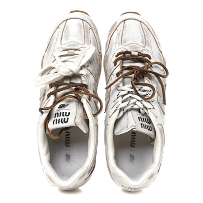Miu Miu X NEW BALANCE Bleached Calfskin 530 SL Sneakers 42 White 6 of 10