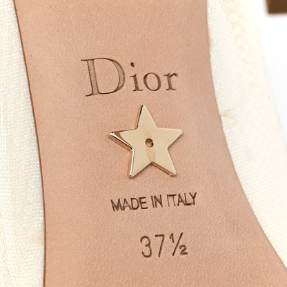 Christian Dior Mesh Plumetis D-Moi Pumps 37.5 White 7 of 11