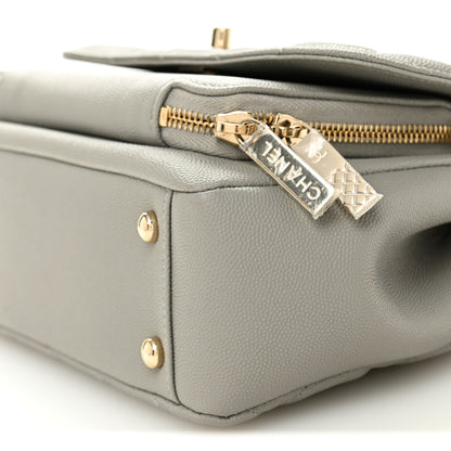 Chanel Caviar Quilted Medium Business Affinity Flap Grey 10 of 10