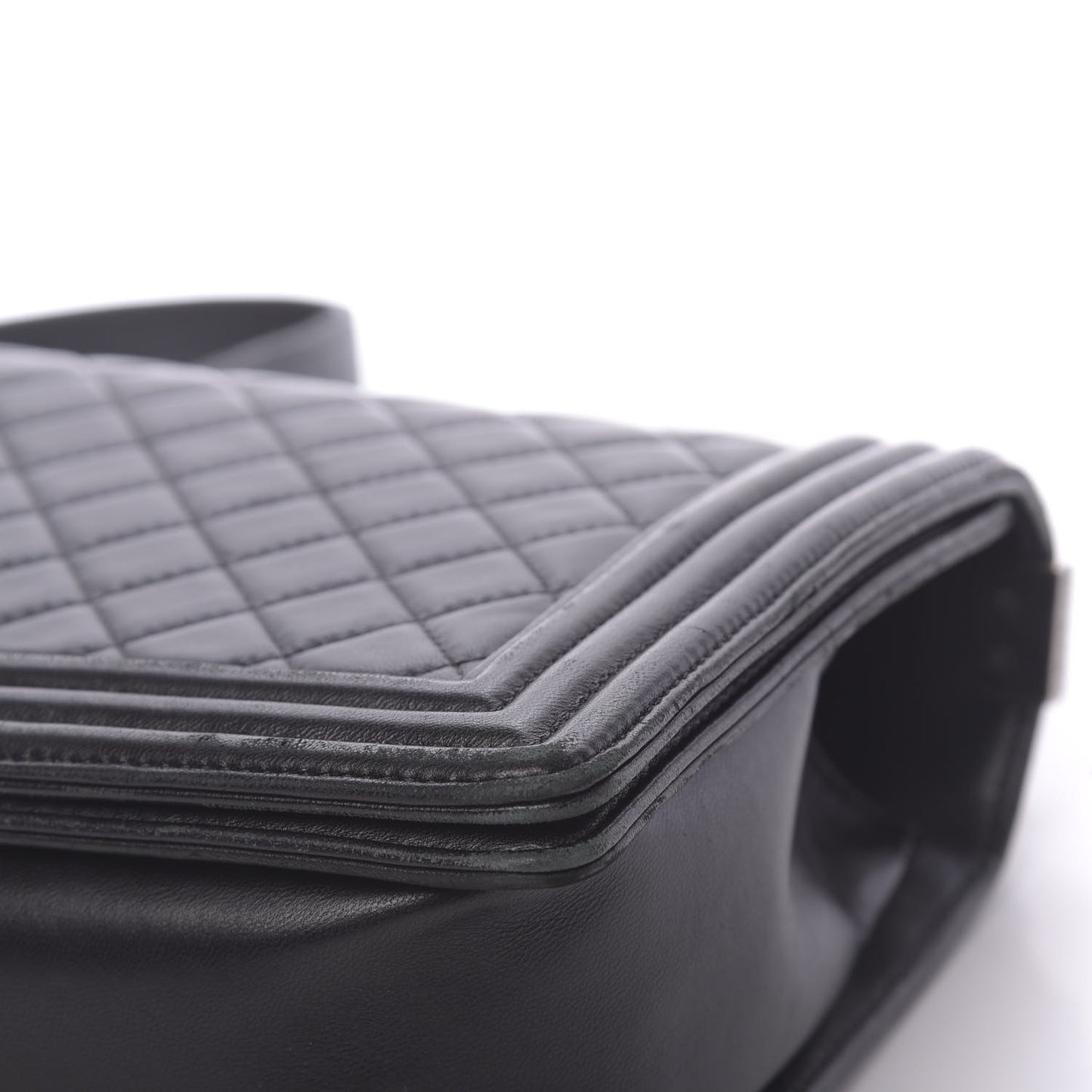 Lambskin Quilted New Medium Boy Flap Black