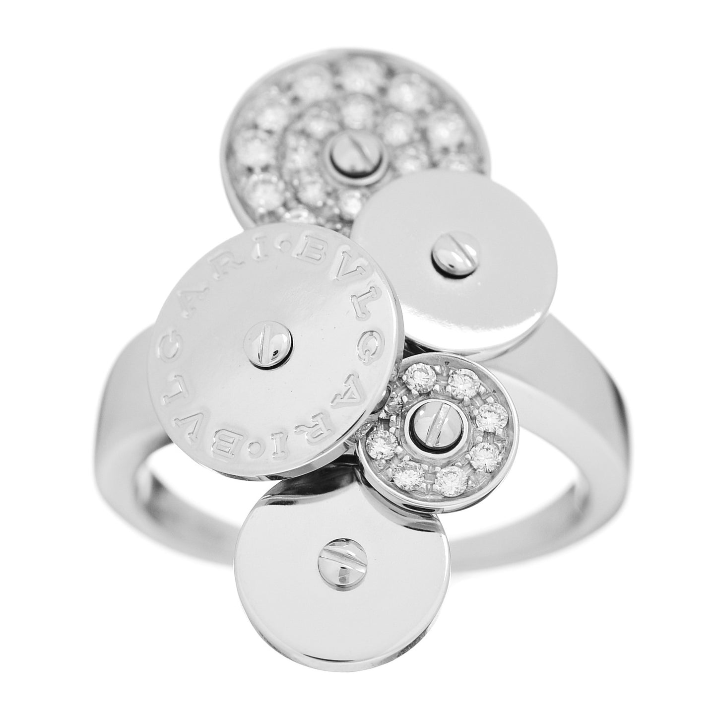18K White Gold Diamond Cicladi Ring 53 6.25