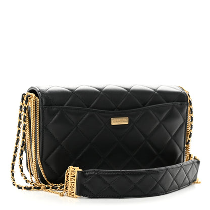 Chanel Lambskin Quilted Multiple Chain Flap Black 3 of 11