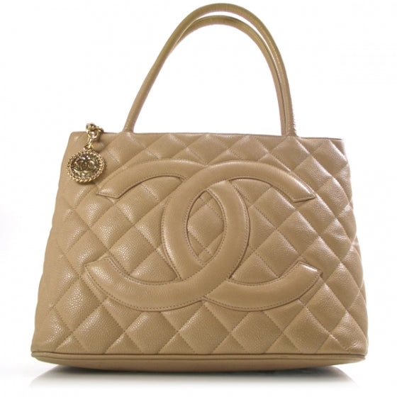 Chanel Caviar Quilted Medallion Tote Beige 1 of 11