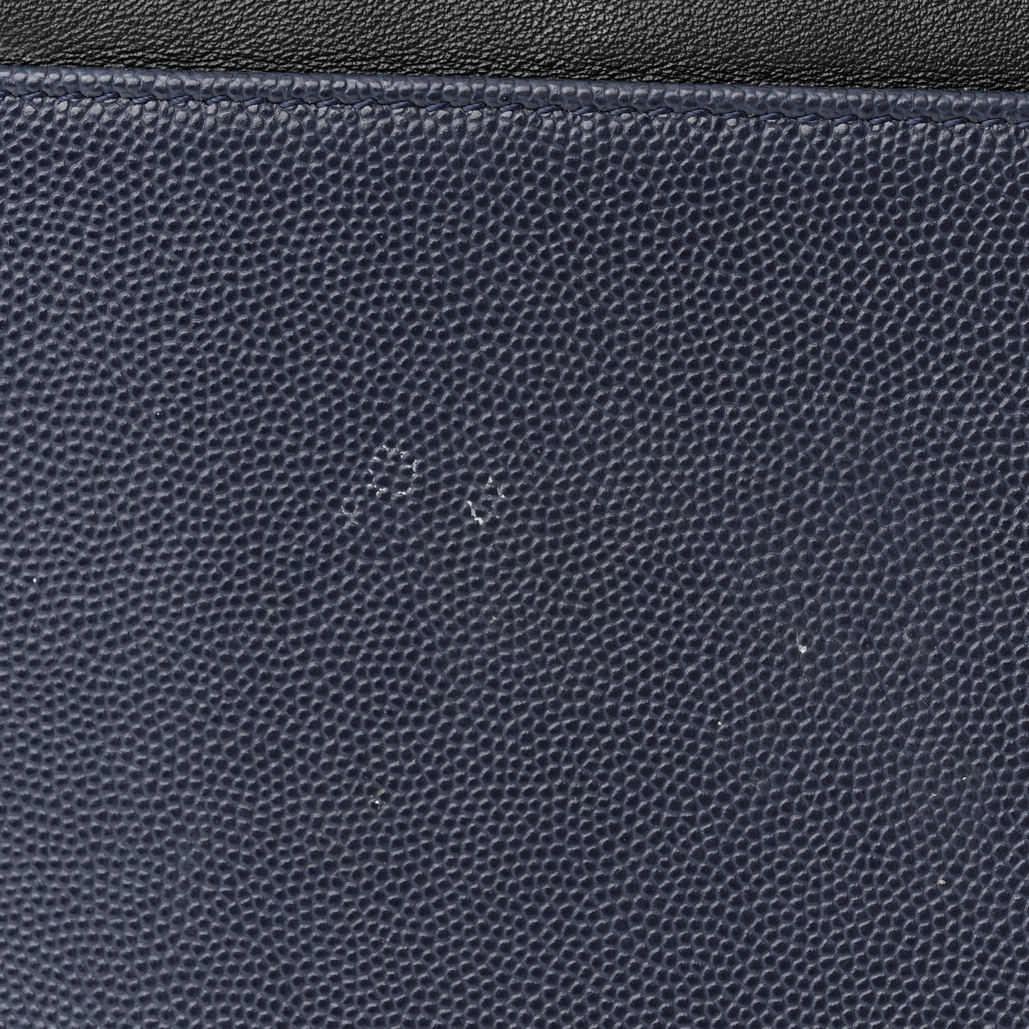 Lambskin Caviar Lovely Chains Shopping Tote Black Navy