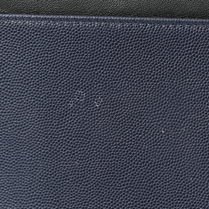 Chanel Lambskin Caviar Lovely Chains Shopping Tote Black Navy 11 of 11