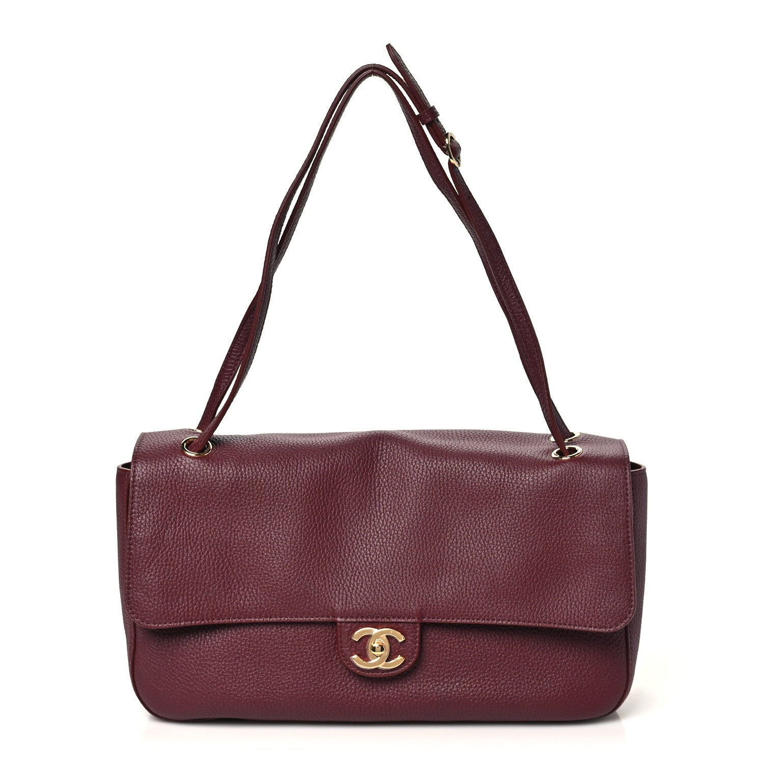 Chanel Grained Calfskin Small Souplissimo Maxi Flap Burgundy 1 of 10