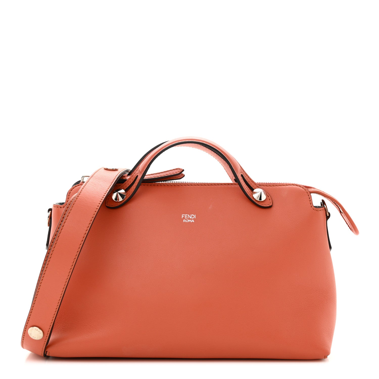 Fendi Vitello Dolce Medium By The Way Boston Bag Pimento 1 of 14