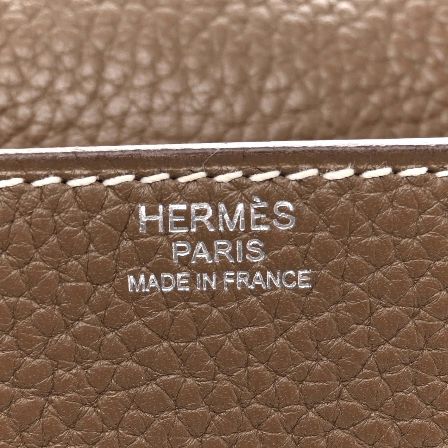 Hermes Taurillon Clemence Steve Pochette Etoupe 6 of 13