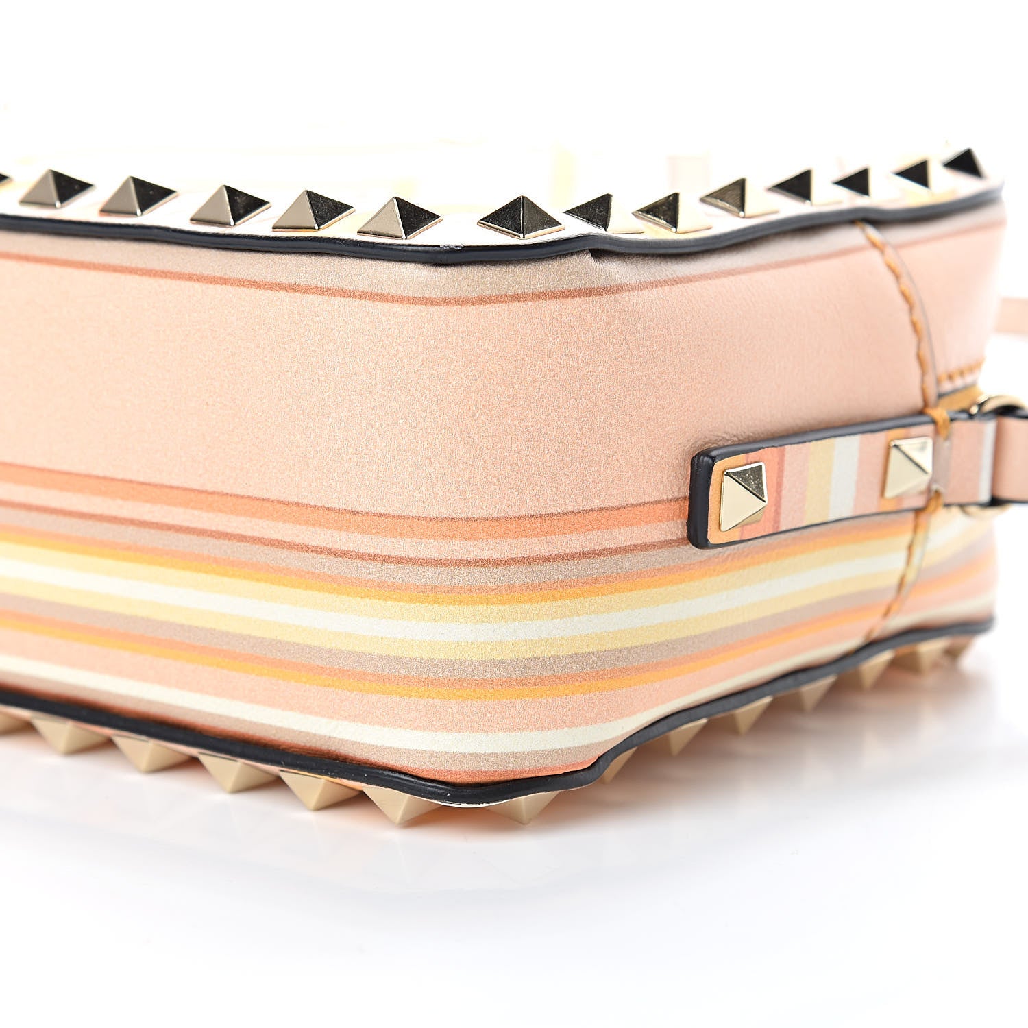 Valentino Garavani Vitello Native Couture 1975 Rockstud Camera Crossbody Bag Orange Multicolor 9 of 10