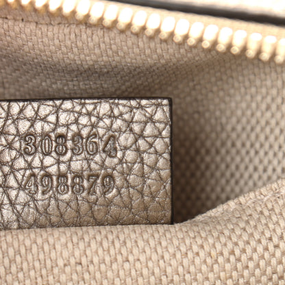 Gucci Metallic Pebbled Calfskin Small Soho Disco Bag Golden Beige 9 of 12