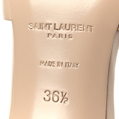 Saint Laurent Calfskin Tribute 85 Slide Sandals 36.5 Dark Beige 8 of 9