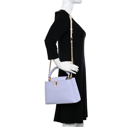 Louis Vuitton Taurillon Braided Chain Capucines BB Iris Creme 2 of 9