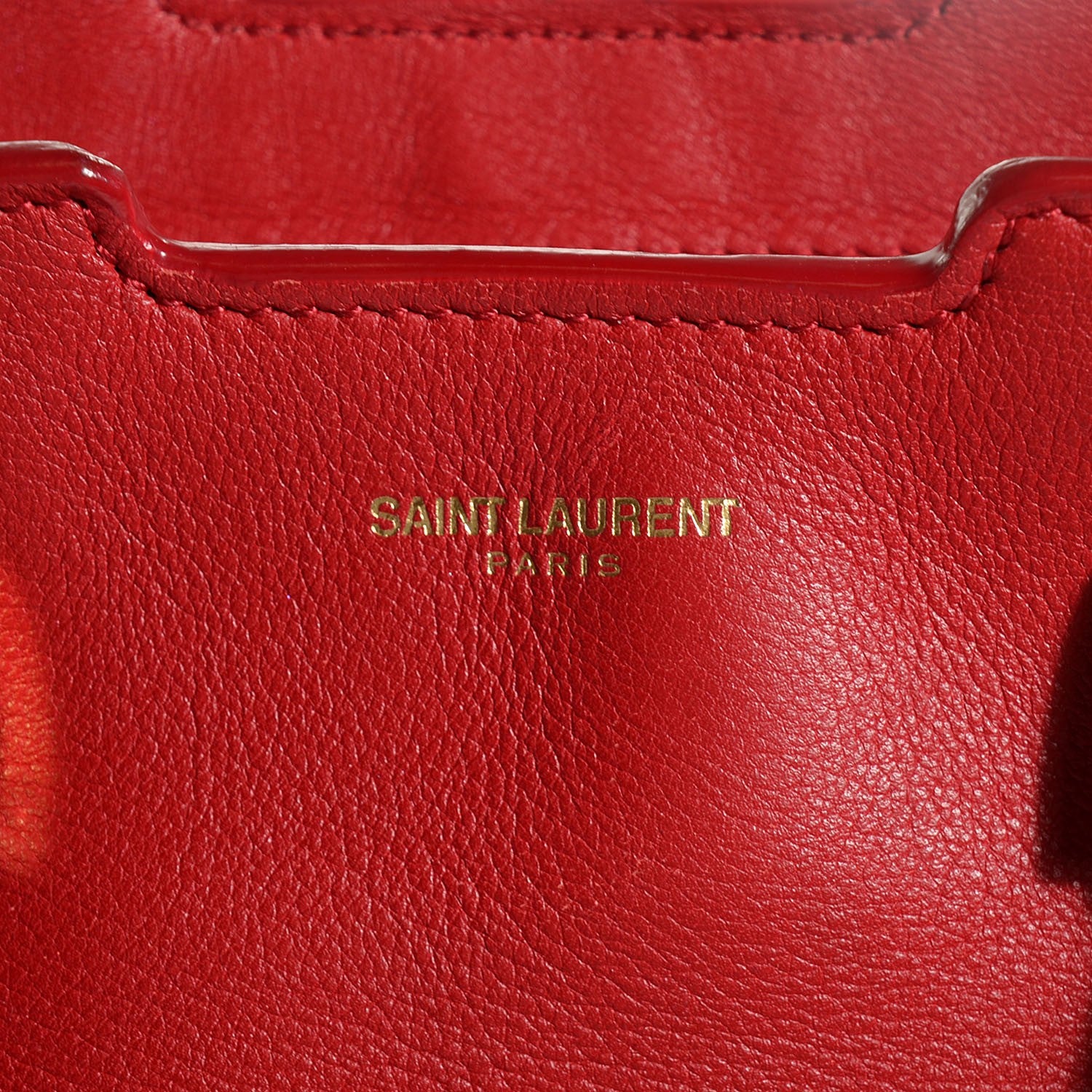 Saint Laurent Calfskin Small Classic Y Cabas Red 9 of 9