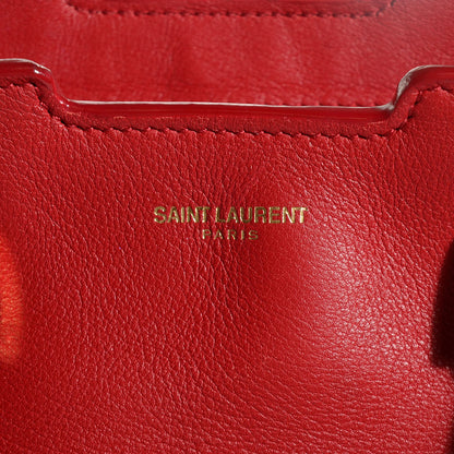 Saint Laurent Calfskin Small Classic Y Cabas Red 9 of 9