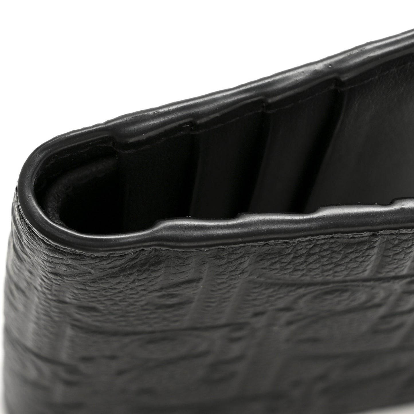 Grained Calfskin Embossed Dior Gravity BiFold Wallet Black
