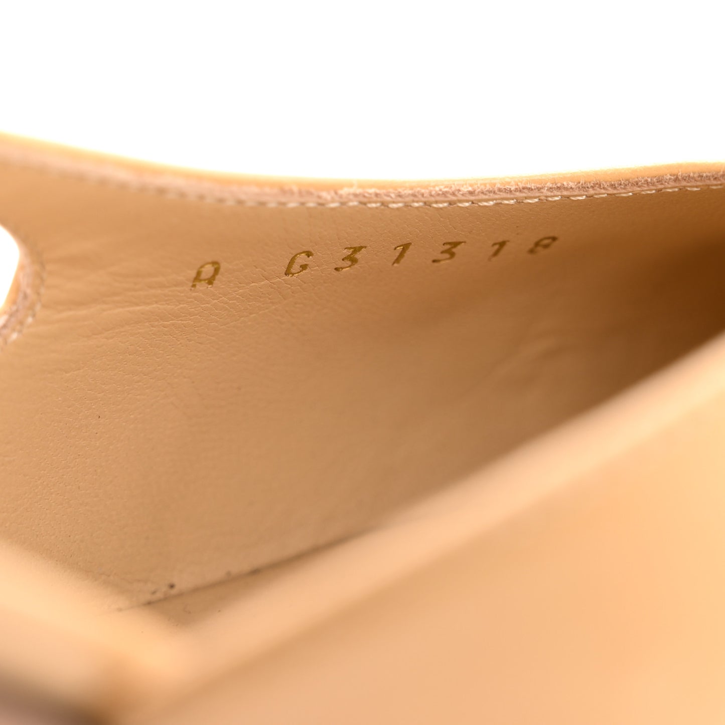 Goatskin Grosgrain Cap Toe CC Slingback Pumps 38 Beige Black