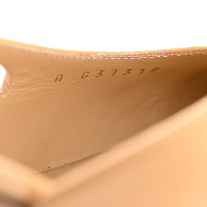 Chanel Goatskin Grosgrain Cap Toe CC Slingback Pumps 38 Beige Black 9 of 11