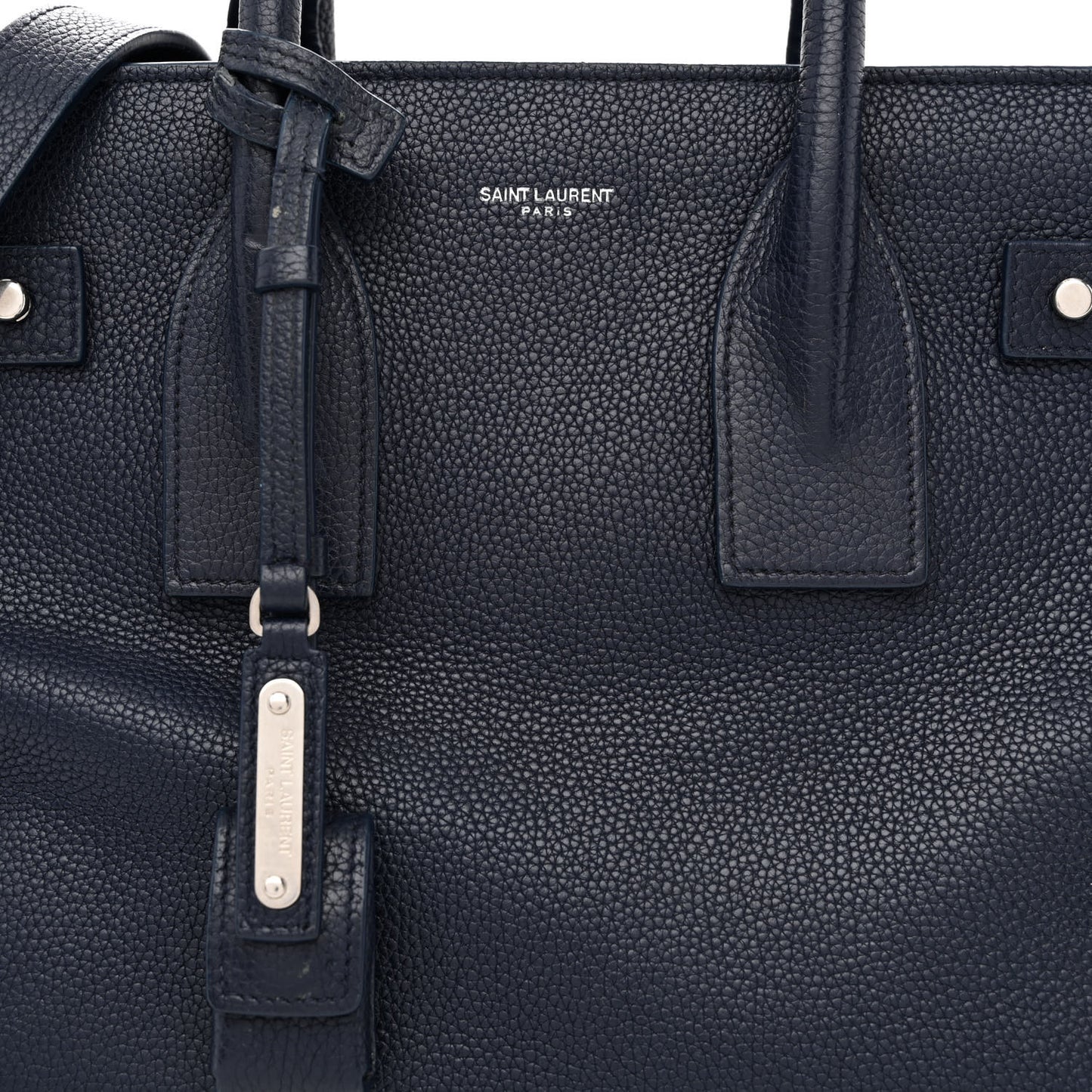 Grained Calfskin Small Supple Sac De Jour Navy