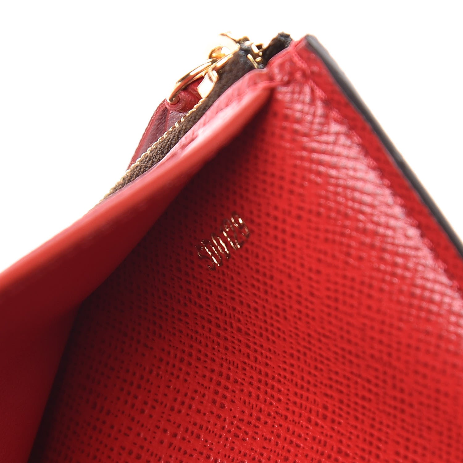 Louis Vuitton Damier Ebene Victorine Wallet Red 7 of 7