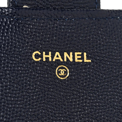 Chanel Caviar Quilted Large Gusset Flap Wallet Navy 8 of 15
