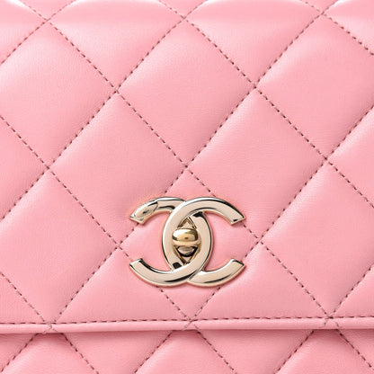 Chanel Lambskin Quilted Medium Trendy CC Flap Dual Handle Bag Pink 11 of 12