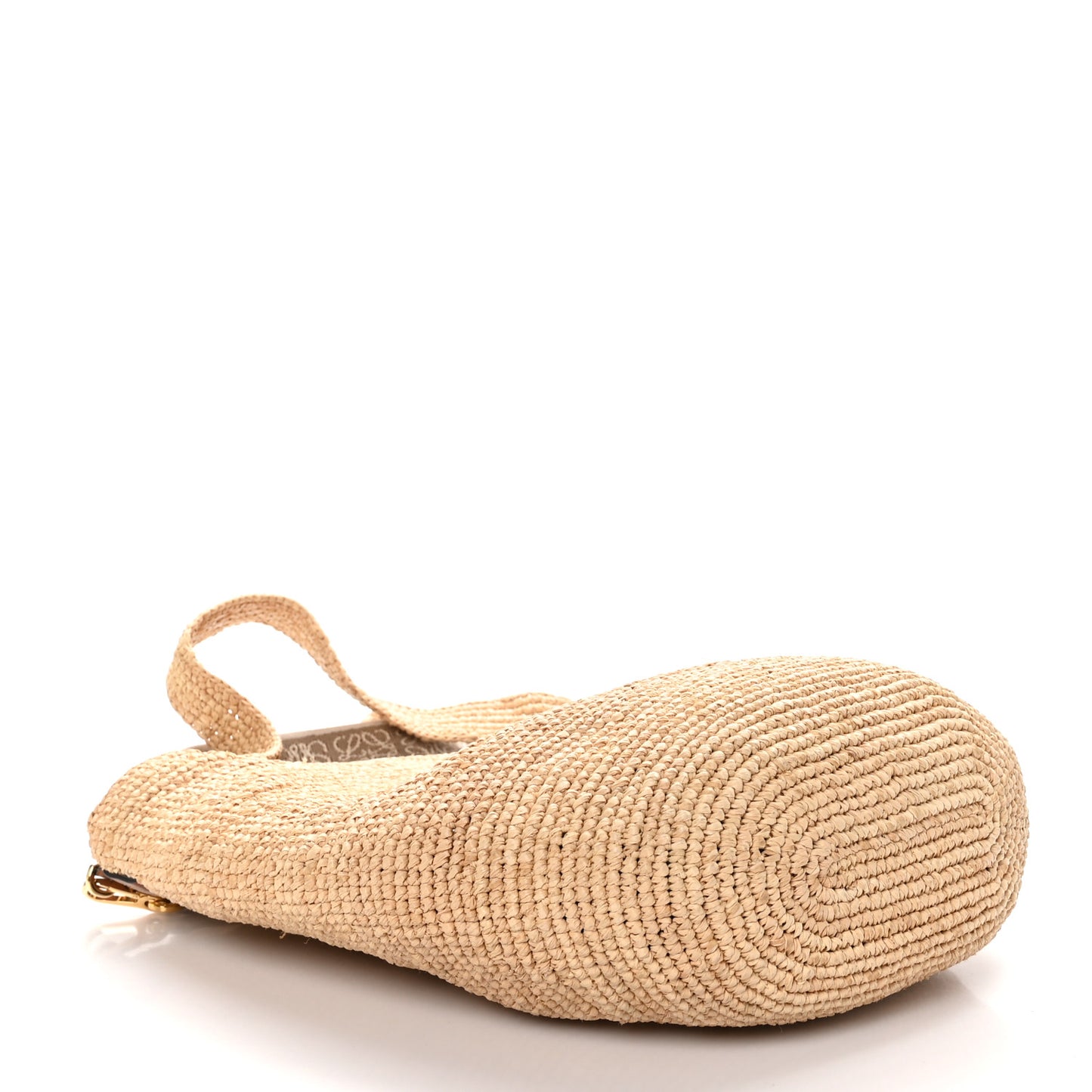 Raffia Mini Slit Tote Bag Natural Tan