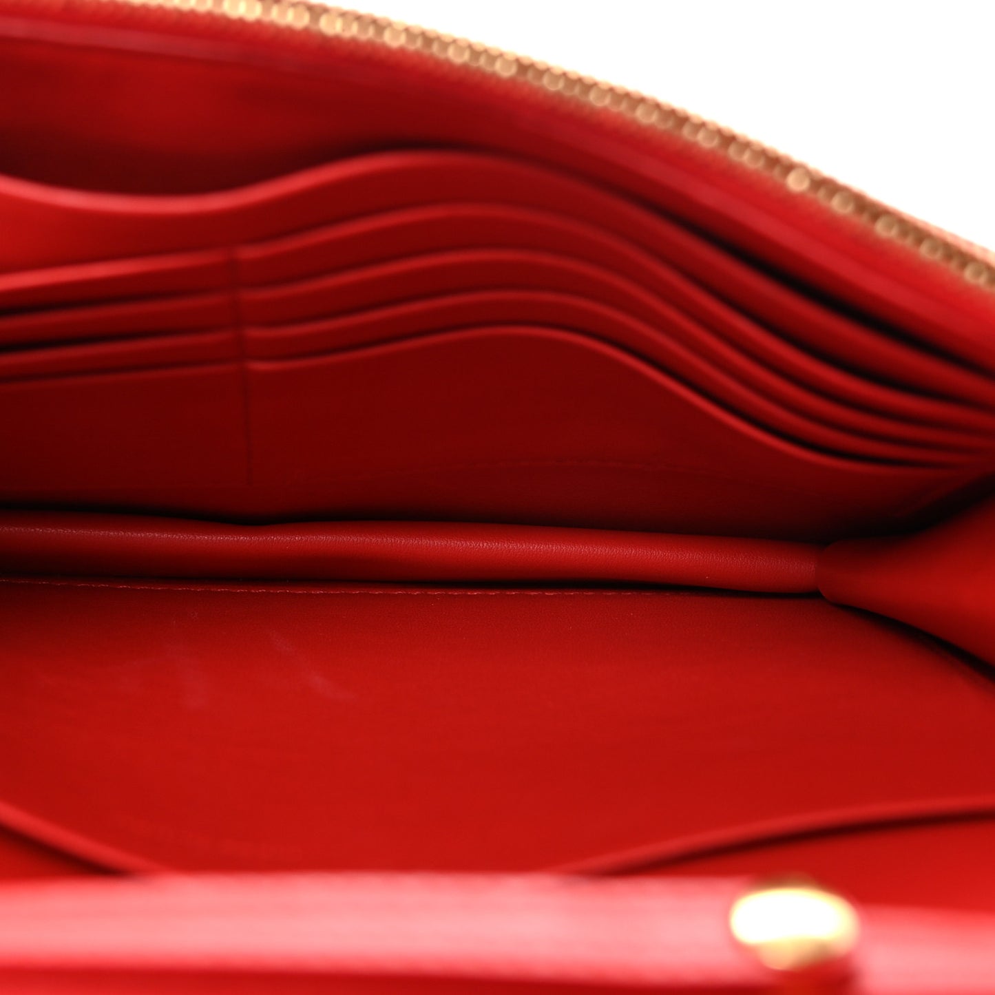 Smooth Lambskin Frame Evening Chain Clutch Scarlet Chalk