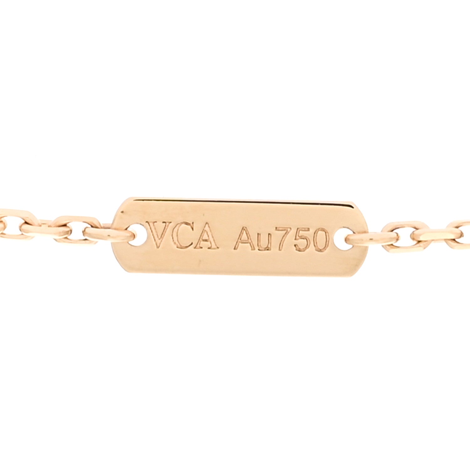 Van Cleef & Arpels 18K Yellow Gold Trace Chain Necklace 5 of 6