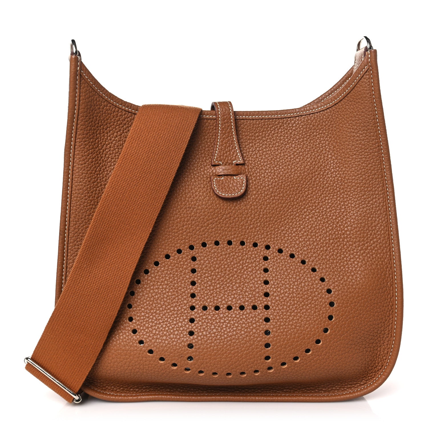 Hermes Taurillon Clemence Evelyne III PM Gold 1 of 11