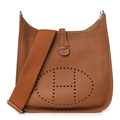 Hermes Taurillon Clemence Evelyne III PM Gold 1 of 11
