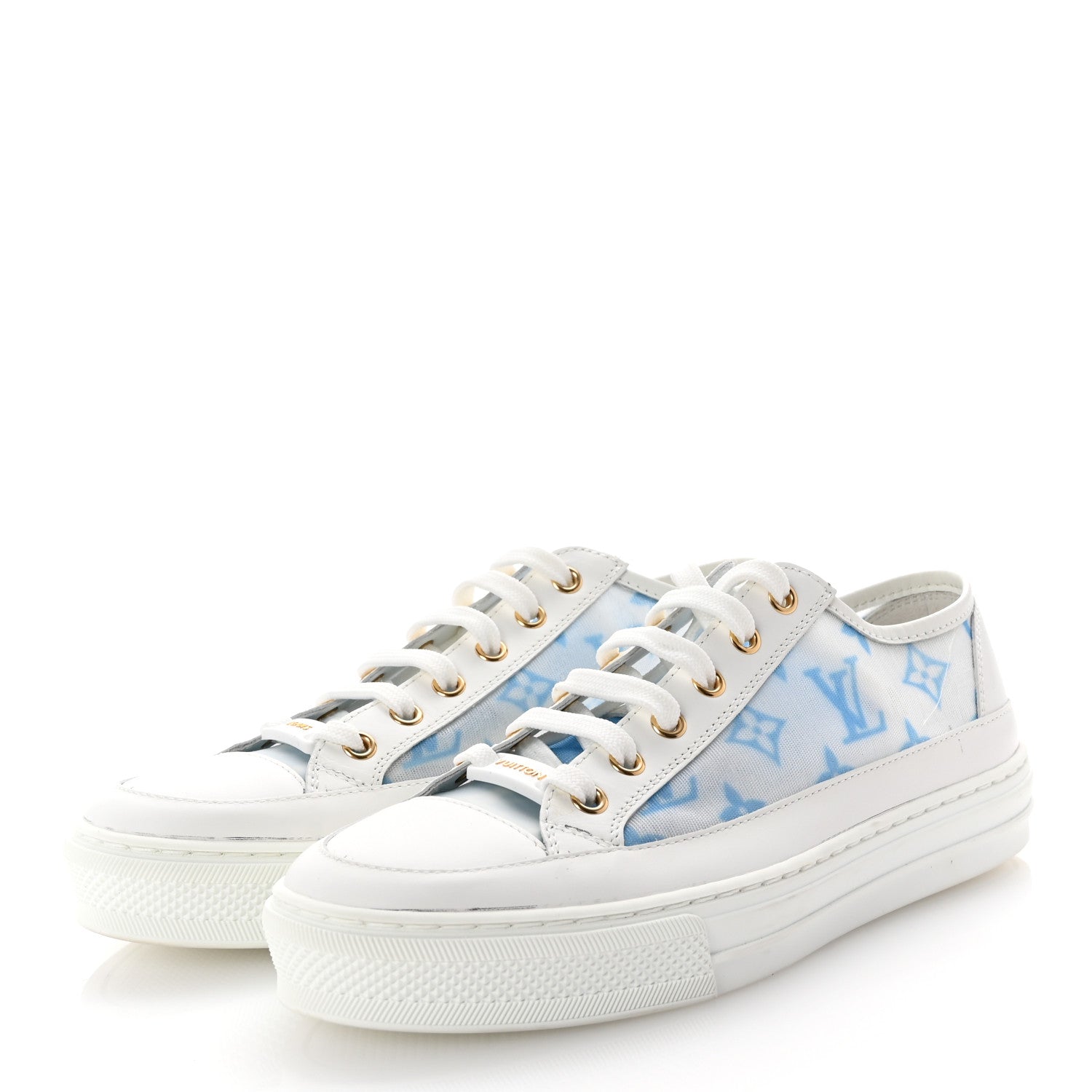 Louis Vuitton Technical Fabric Calfskin Monogram Stellar Sneakers 37 Blue 4 of 9