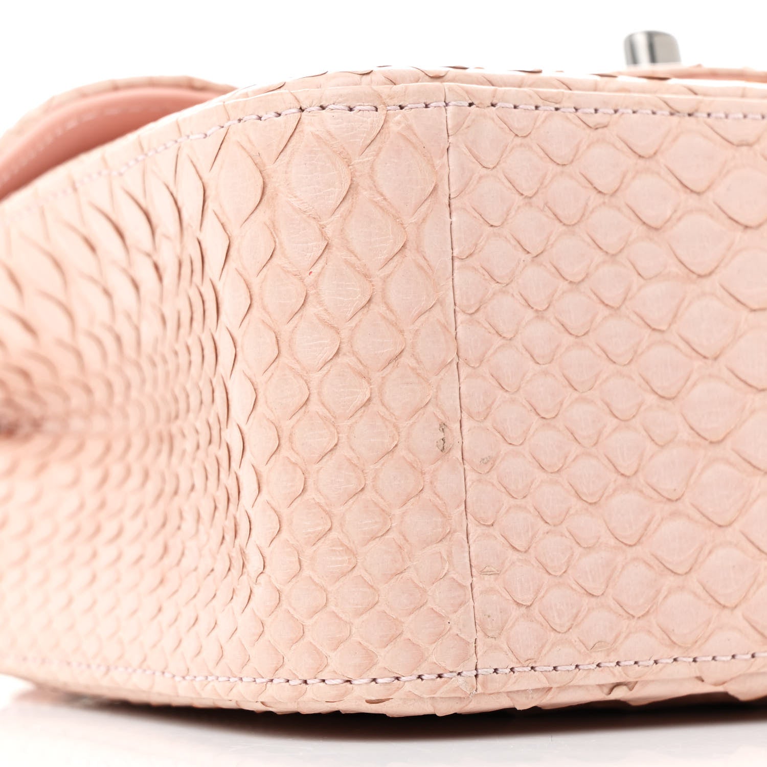 Chanel Snakeskin Mini Square Flap Light Pink 9 of 12