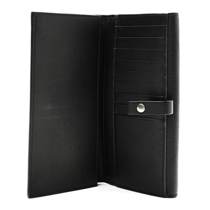 Bottega Veneta Grained Calfskin Flap Wallet Black 5 of 9