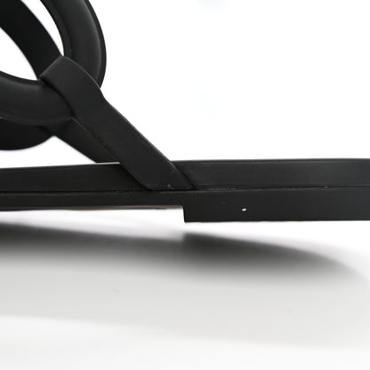 Hermes Rubber Womens Egerie Sandals 37 Black 11 of 12