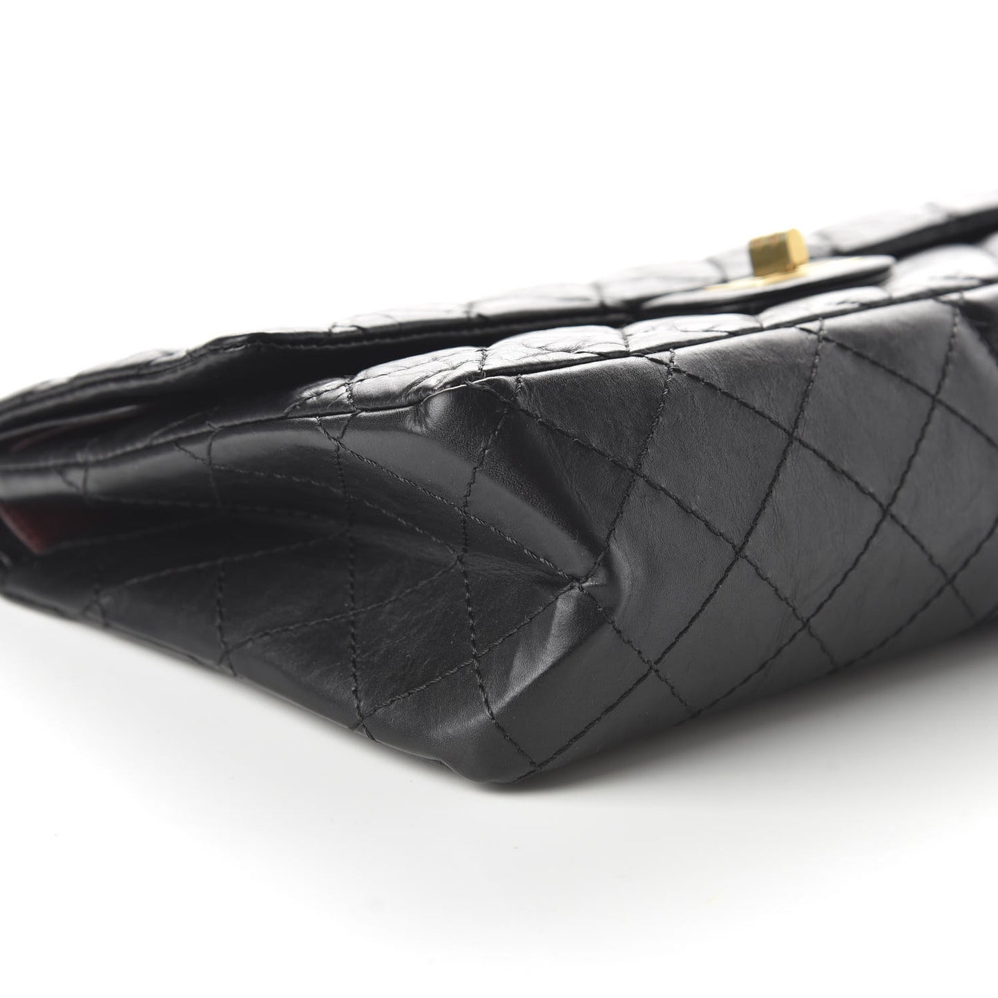 Aged Calfskin Quilted 2.55 Reissue 226 Flap Black