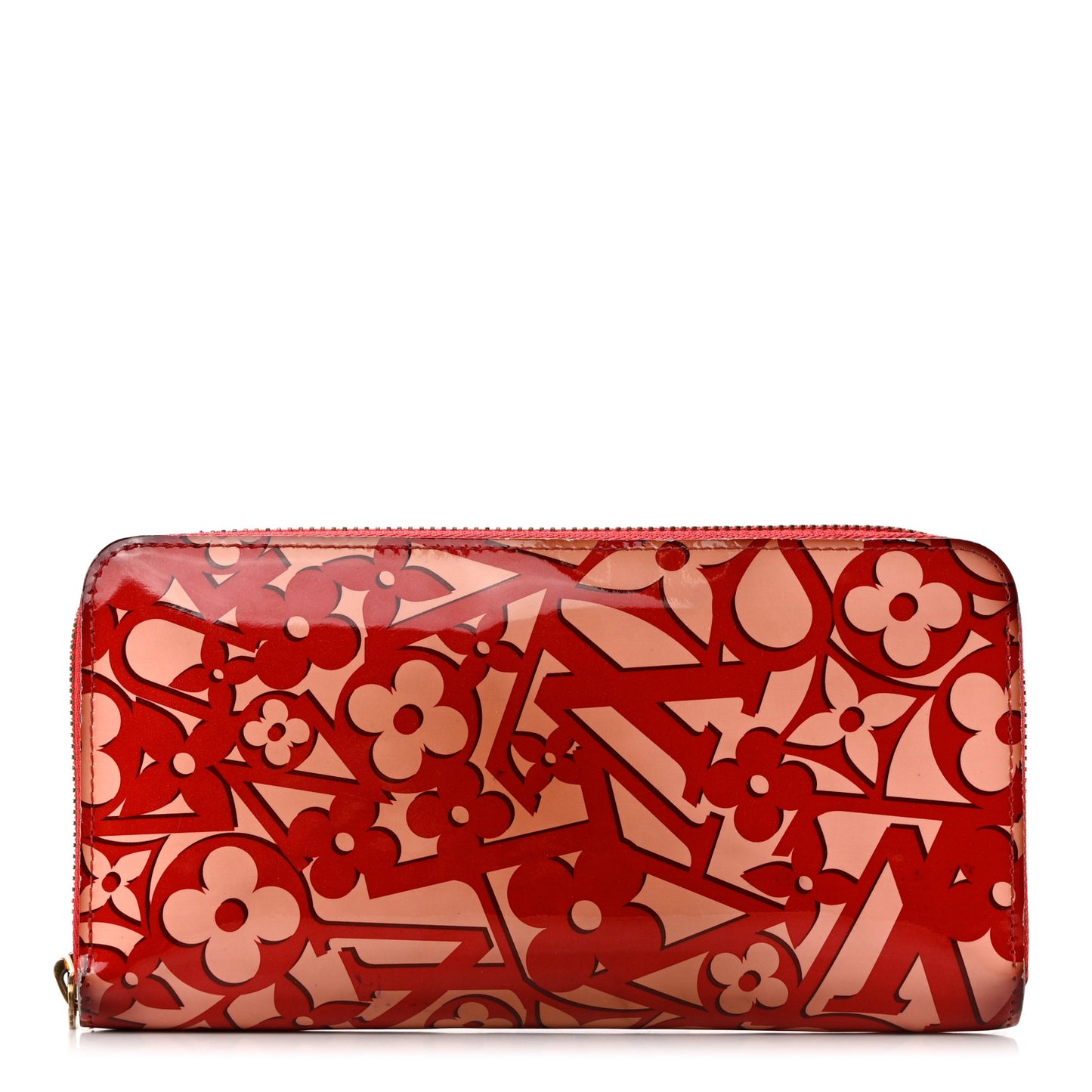 Patent Sweet Monogram Zippy Wallet Pomme D'Amour